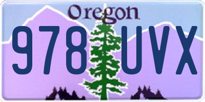 OR license plate 978UVX
