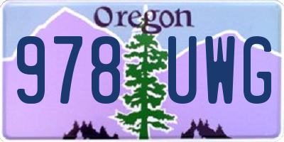 OR license plate 978UWG