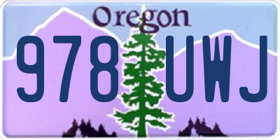 OR license plate 978UWJ