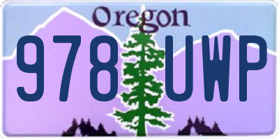 OR license plate 978UWP