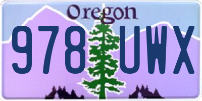 OR license plate 978UWX