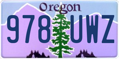 OR license plate 978UWZ
