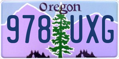 OR license plate 978UXG