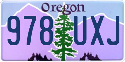 OR license plate 978UXJ