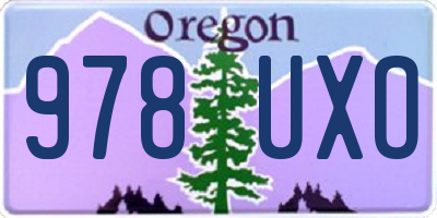 OR license plate 978UXO