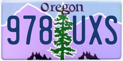 OR license plate 978UXS