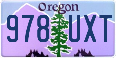 OR license plate 978UXT