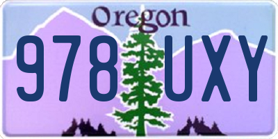 OR license plate 978UXY