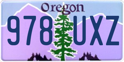 OR license plate 978UXZ