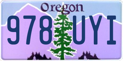 OR license plate 978UYI