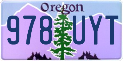 OR license plate 978UYT