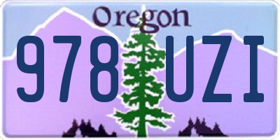 OR license plate 978UZI