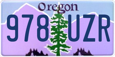 OR license plate 978UZR