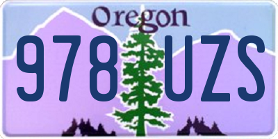 OR license plate 978UZS