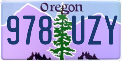 OR license plate 978UZY