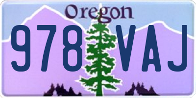 OR license plate 978VAJ
