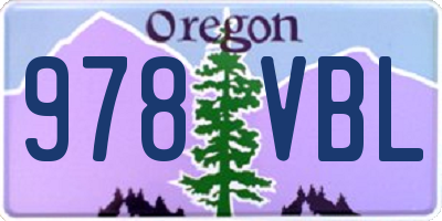 OR license plate 978VBL