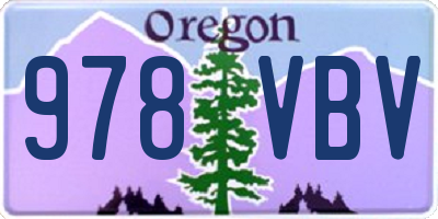 OR license plate 978VBV