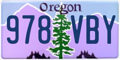 OR license plate 978VBY