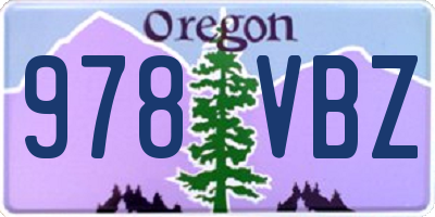 OR license plate 978VBZ