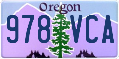 OR license plate 978VCA