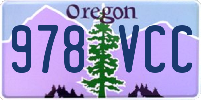 OR license plate 978VCC