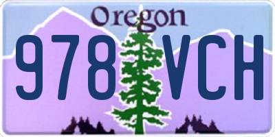 OR license plate 978VCH