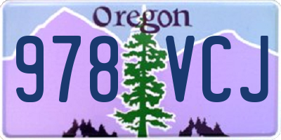 OR license plate 978VCJ