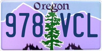 OR license plate 978VCL