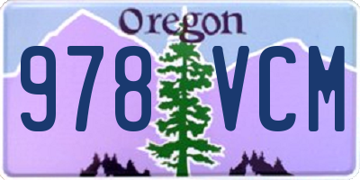 OR license plate 978VCM