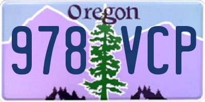 OR license plate 978VCP