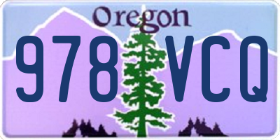 OR license plate 978VCQ