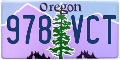 OR license plate 978VCT