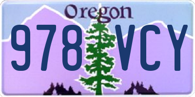 OR license plate 978VCY