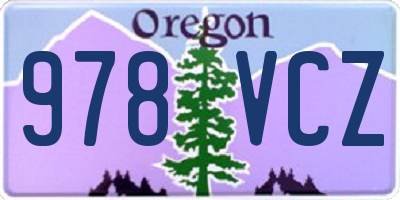 OR license plate 978VCZ