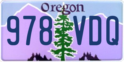OR license plate 978VDQ