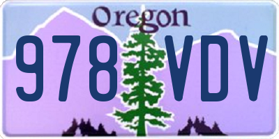 OR license plate 978VDV