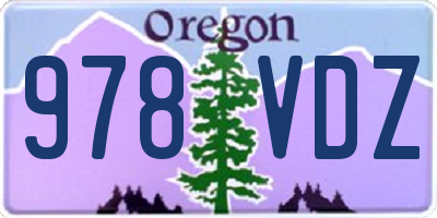 OR license plate 978VDZ
