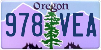 OR license plate 978VEA