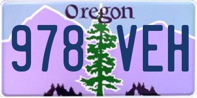 OR license plate 978VEH