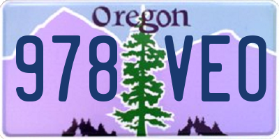OR license plate 978VEO