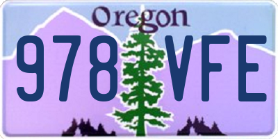 OR license plate 978VFE