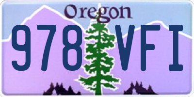 OR license plate 978VFI