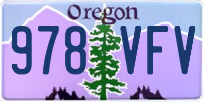 OR license plate 978VFV