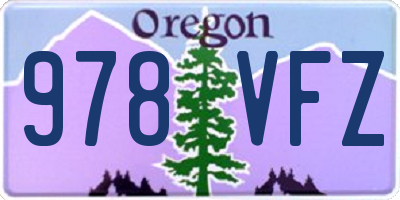 OR license plate 978VFZ