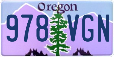OR license plate 978VGN