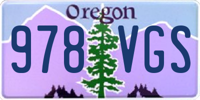 OR license plate 978VGS