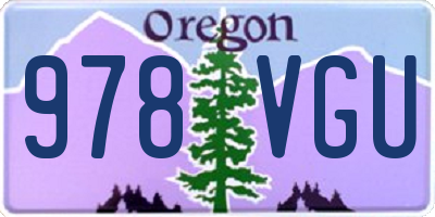 OR license plate 978VGU