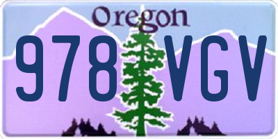 OR license plate 978VGV