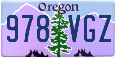 OR license plate 978VGZ